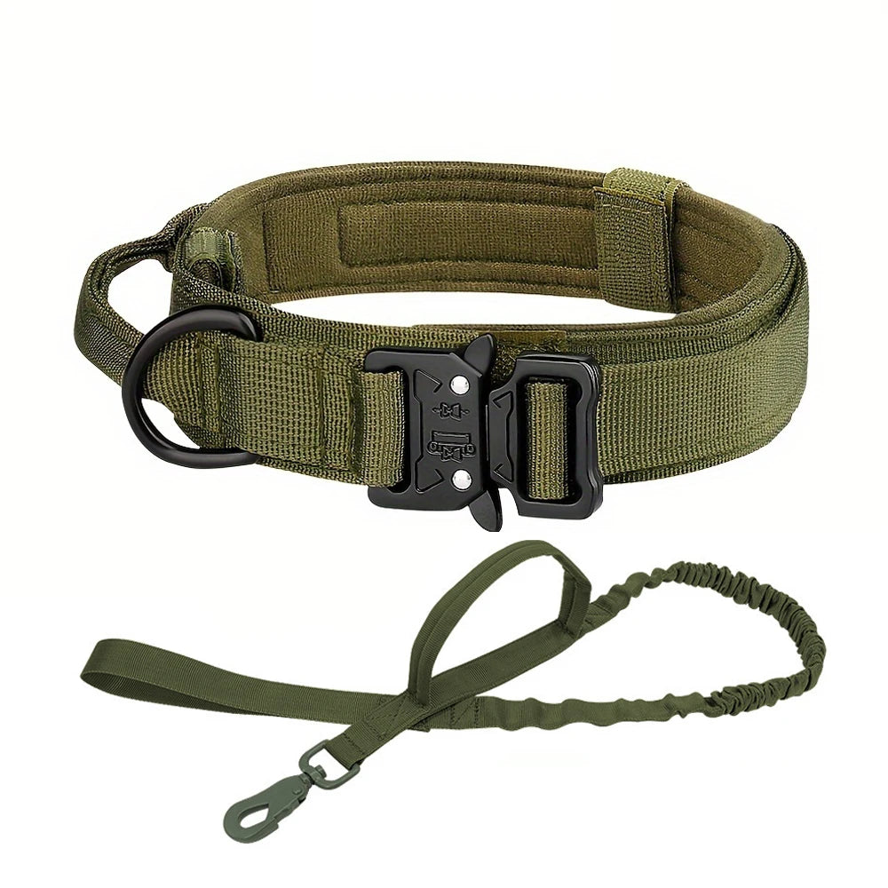 Tactical Dog Training Collar & Leash Set | Heavy Duty Control Collar