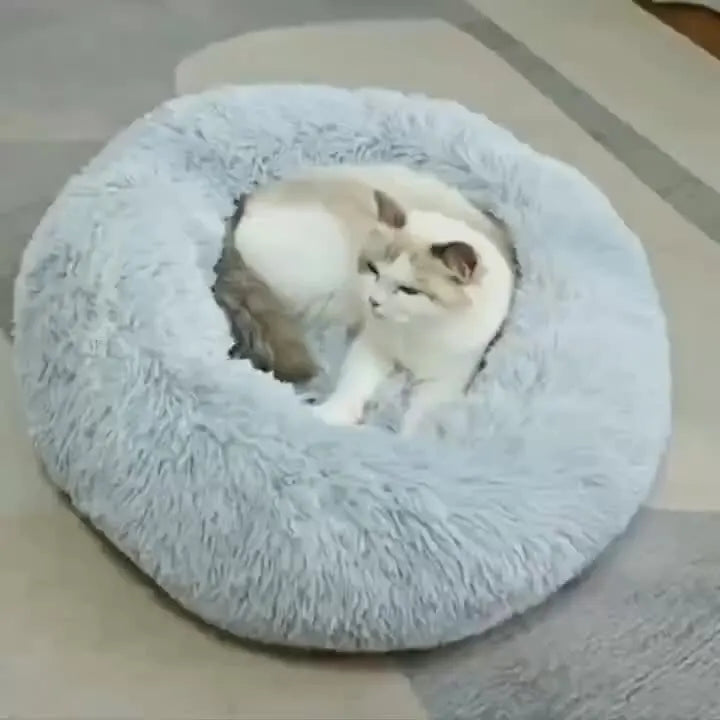 Cozy Pet Nest Bed | Soft Striped Bed for Cats & Dogs