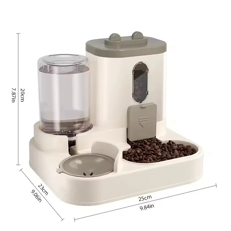 2-in-1 Pet Feeder & Water Dispenser | Large Capacity