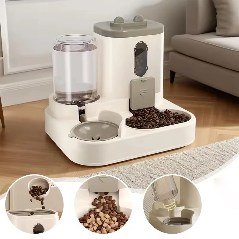 2-in-1 Pet Feeder & Water Dispenser | Large Capacity