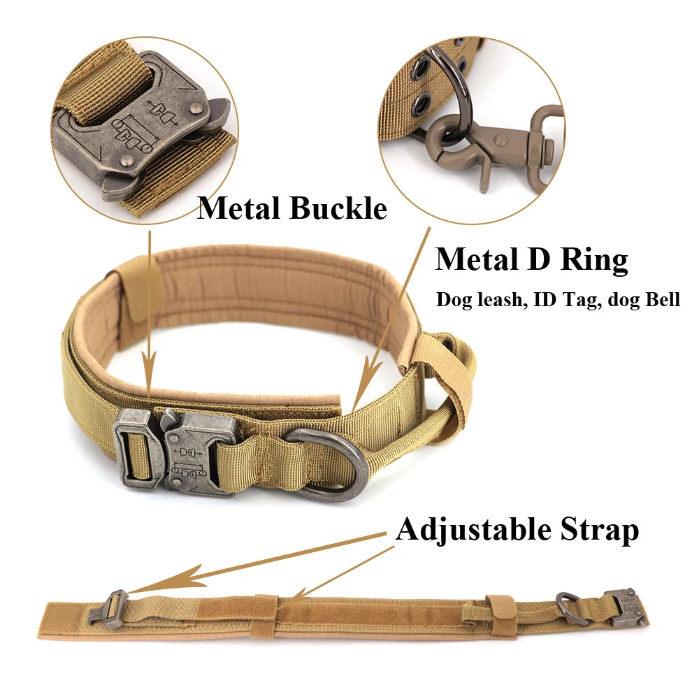 Tactical Dog Training Collar & Leash Set | Heavy Duty Control Collar