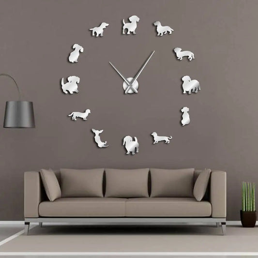 Dachshund DIY Wall Art Clock | Modern Home Decor