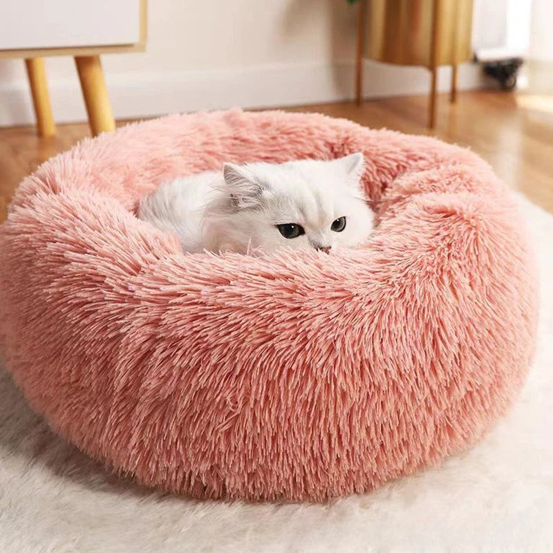 Cozy Pet Nest Bed | Soft Striped Bed for Cats & Dogs