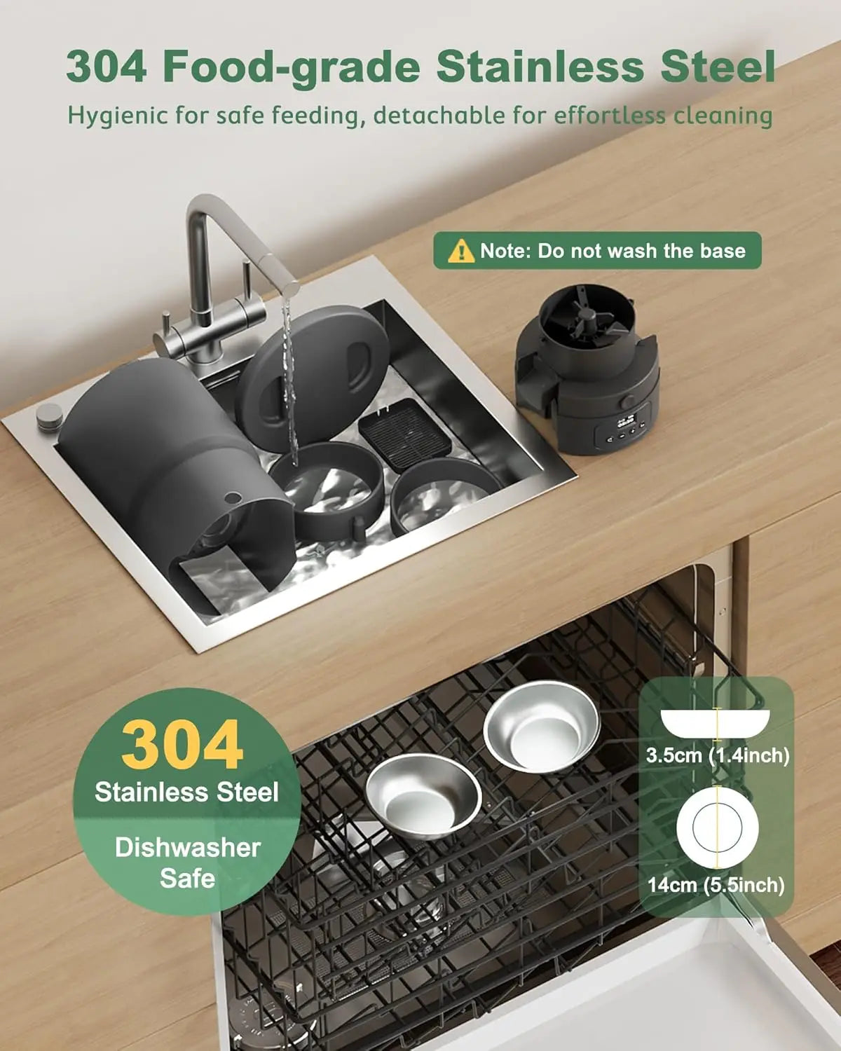 5L Automatic Pet Feeder for 2 Cats or Dogs | Dual Bowl Smart Feeder