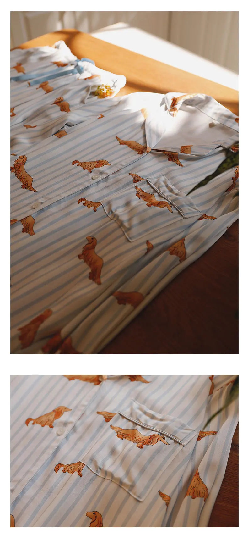 Cute Dachshund Sleepwear | Women’s Viscose Pajama Set