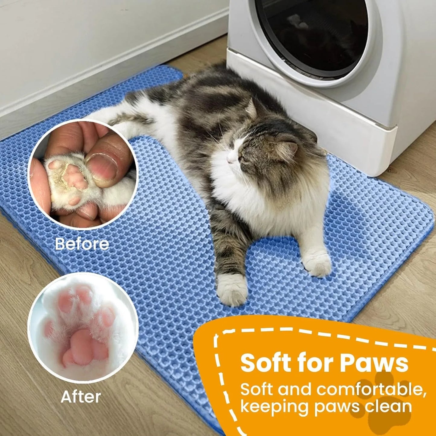 Large Cat Litter Box Mat | Wear-Resistant Floor Protection