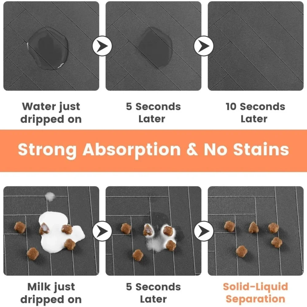 Absorbent Dog & Cat Feeding Mat | Floor Protection Placemat