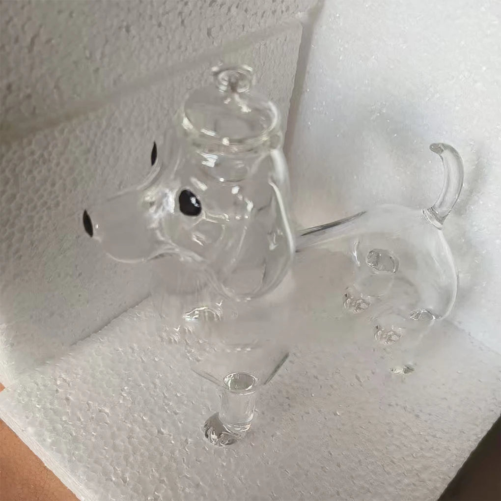 Dachshund Glass Snack Jar with Airtight Lid | Dog Treat Storage Container