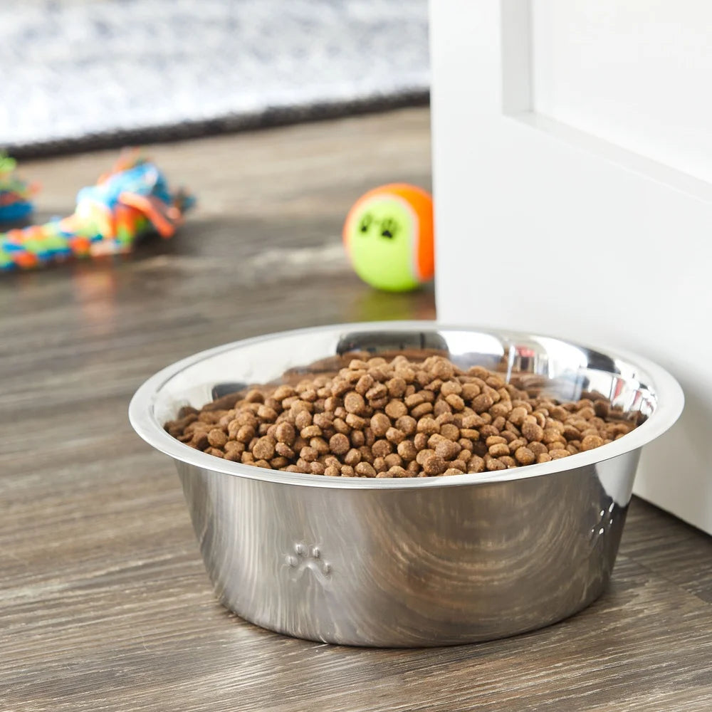 Large Stainless Steel Dog Bowls 2-Pack | Non-Slip & Dishwasher Safe