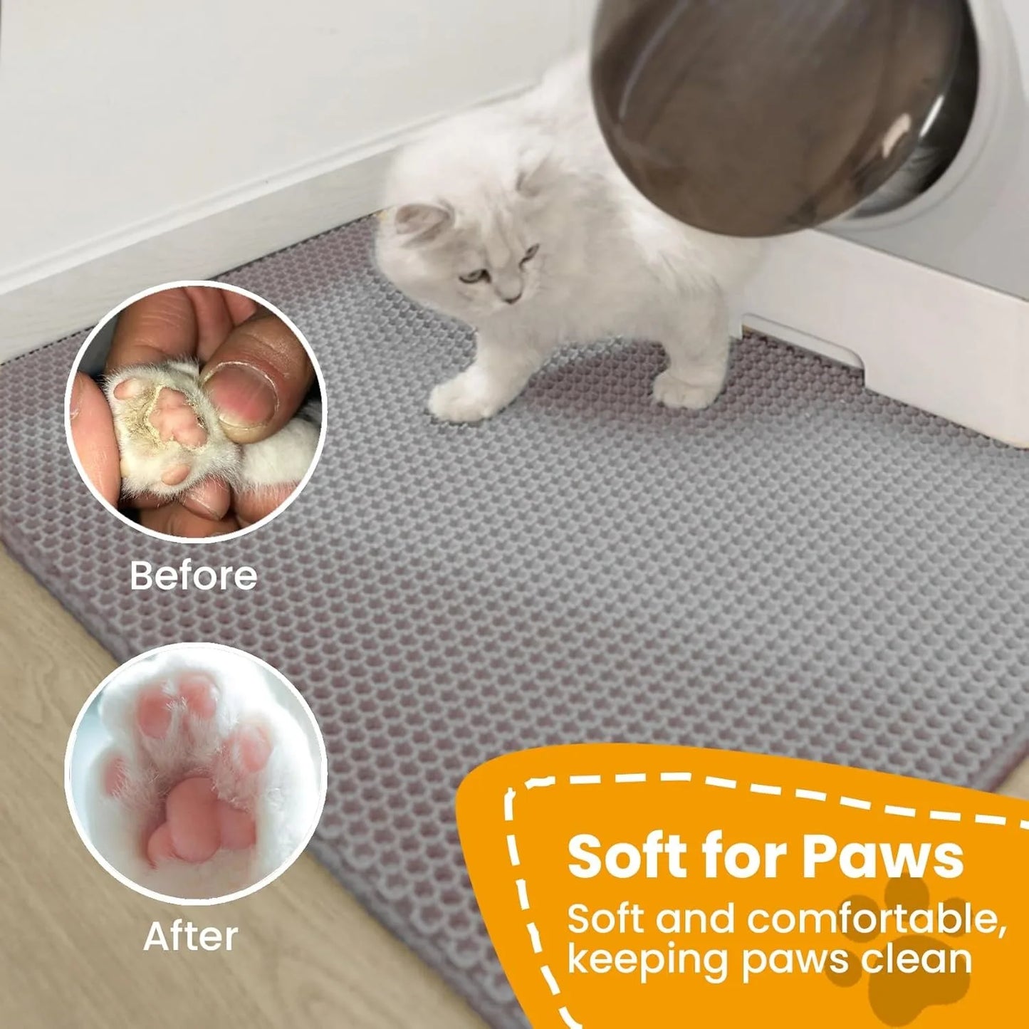 Large Cat Litter Box Mat | Wear-Resistant Floor Protection