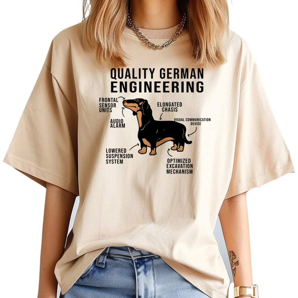 Dachshund T-Shirts For Women | Funny Harajuku Y2K Tops