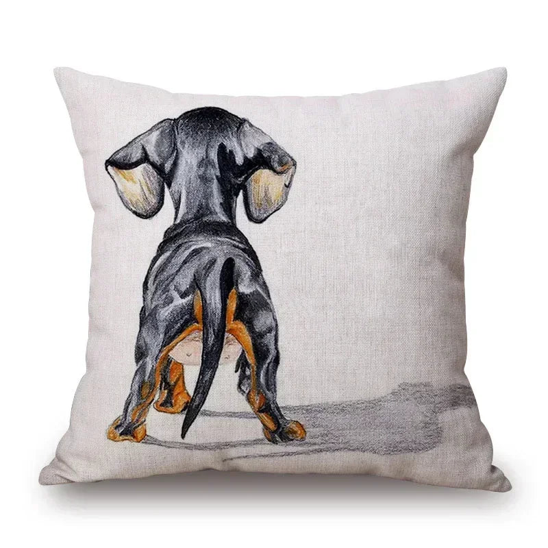 Dachshund Dog Cushion Covers – Sausage Dog Pet Pillowcase for Sofa