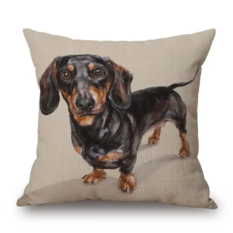 Dachshund Dog Cushion Covers – Sausage Dog Pet Pillowcase for Sofa
