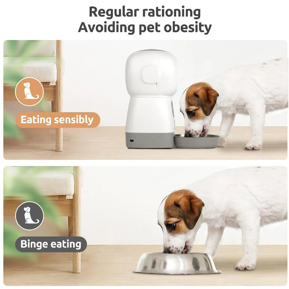 3.5L Automatic Pet Feeder for Cats & Dogs – Timed Smart Food Dispenser