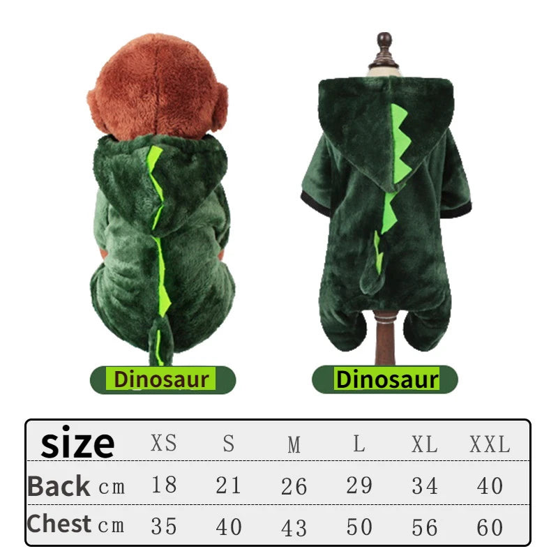 Warm Fleece Pet Jumpsuit for Small Dogs & Cats – Soft Winter Hoodie Outfit for Puppies, Chihuahuas & Yorkshire Terriers