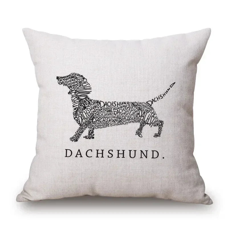 Dachshund Dog Cushion Covers – Sausage Dog Pet Pillowcase for Sofa