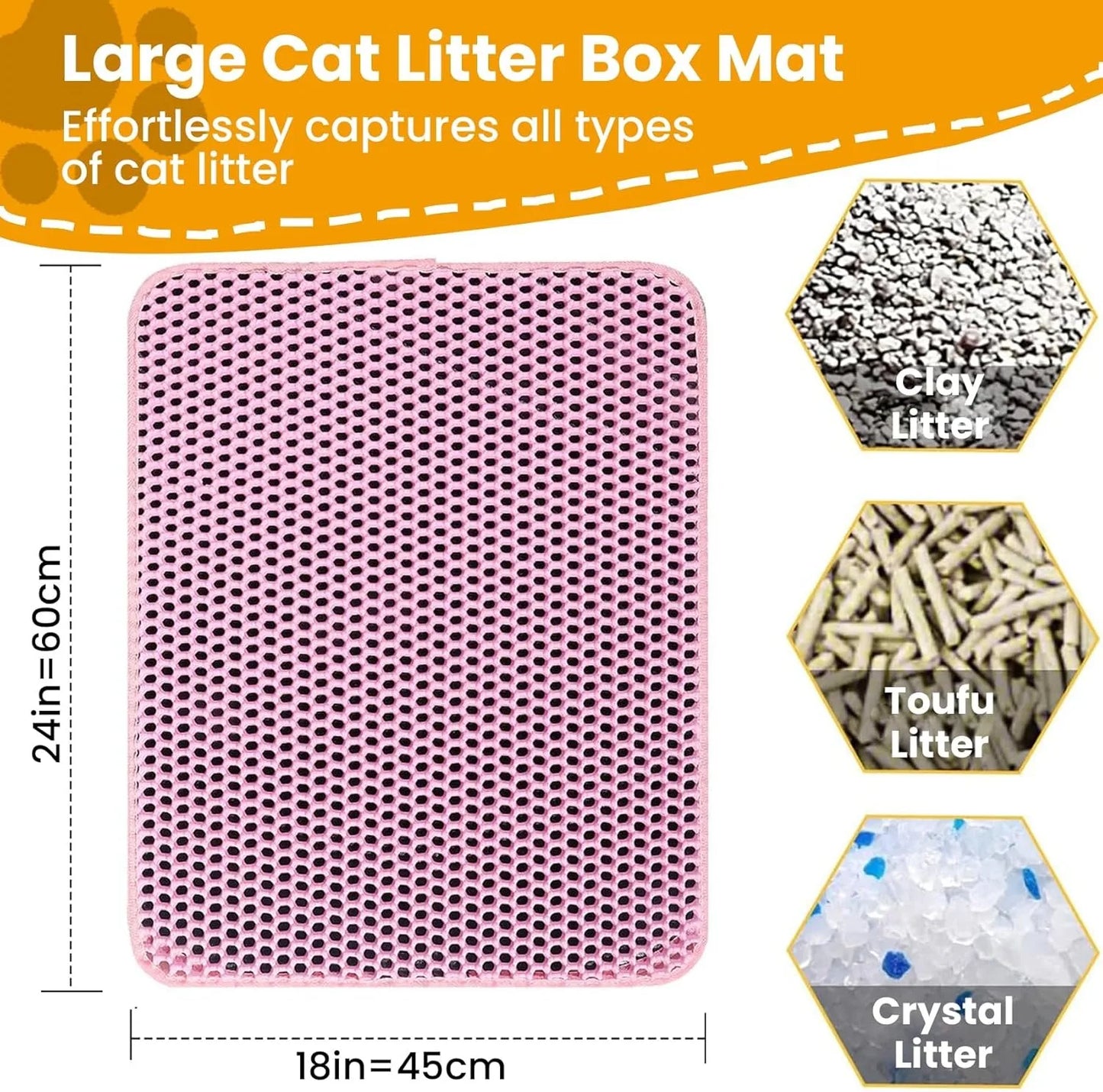 Large Cat Litter Box Mat | Wear-Resistant Floor Protection