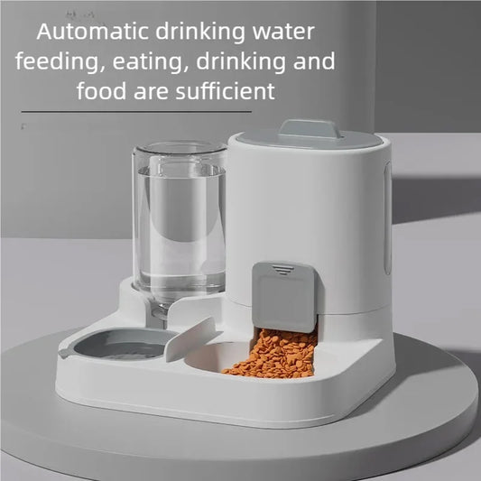 Automatic Pet Feeder & Water Dispenser | 2-in-1 Bowl