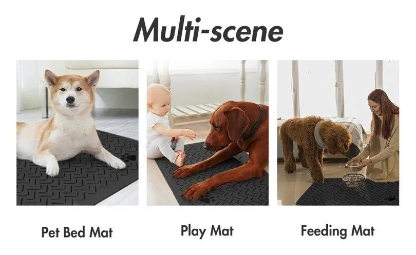 Absorbent Pet Feeding Mat for Dogs & Cats – Waterproof, Anti-Slip, Quick-Dry Bowl Placemat