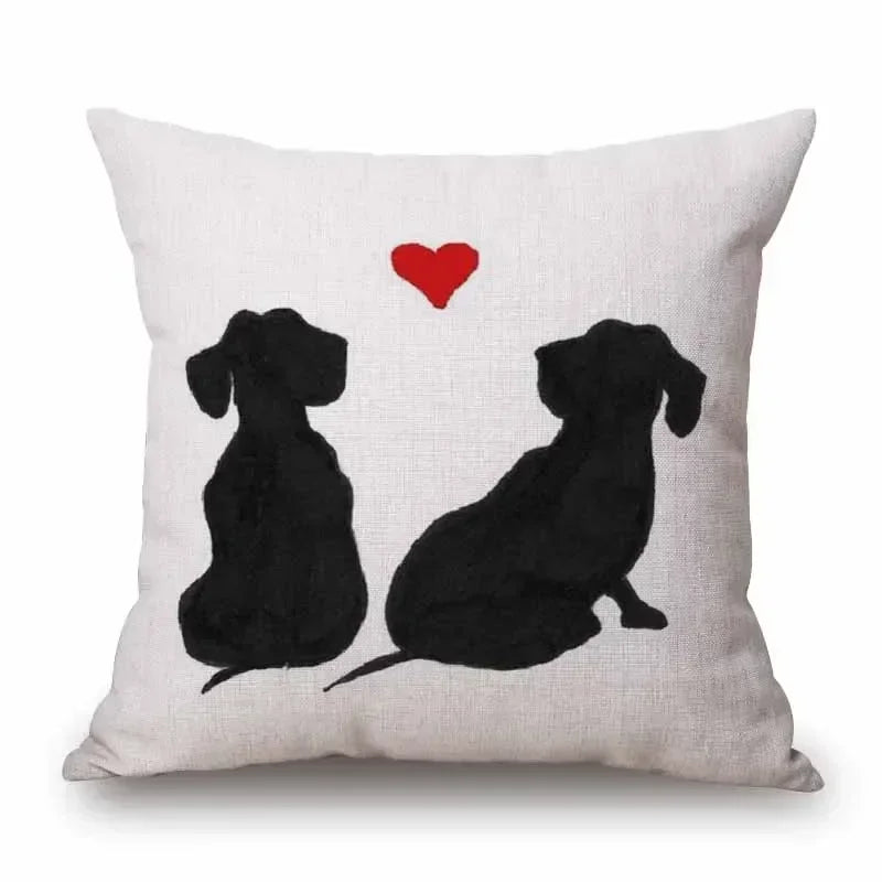 Dachshund Dog Cushion Covers – Sausage Dog Pet Pillowcase for Sofa