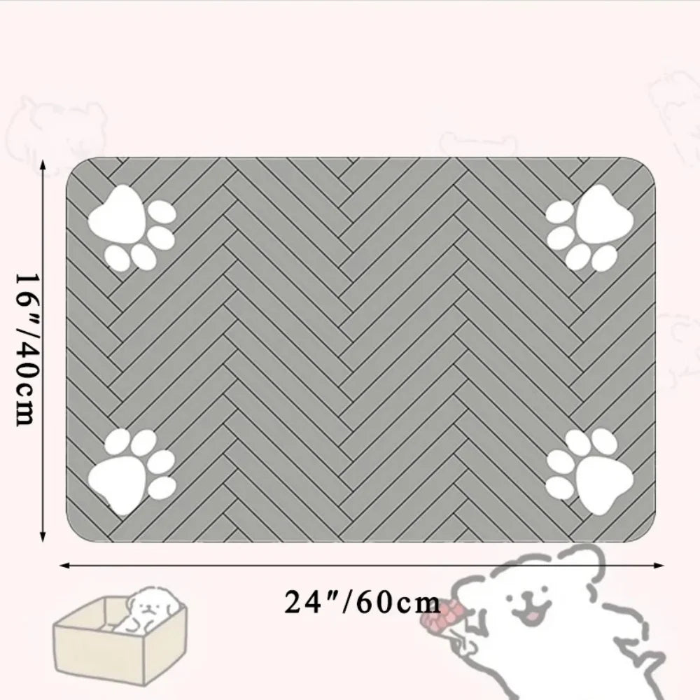 Absorbent Pet Feeding Mat for Dogs & Cats – Waterproof, Anti-Slip, Quick-Dry Bowl Placemat