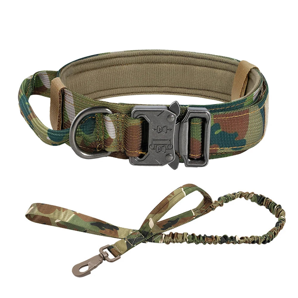 Tactical Dog Training Collar & Leash Set | Heavy Duty Control Collar