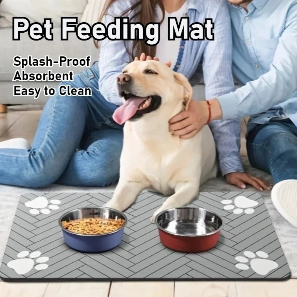 Absorbent Dog & Cat Feeding Mat | Floor Protection Placemat
