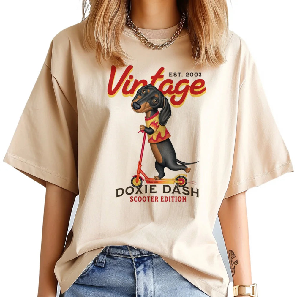 Dachshund T-Shirts For Women | Funny Harajuku Y2K Tops