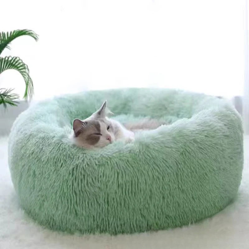 Cozy Pet Nest Bed | Soft Striped Bed for Cats & Dogs