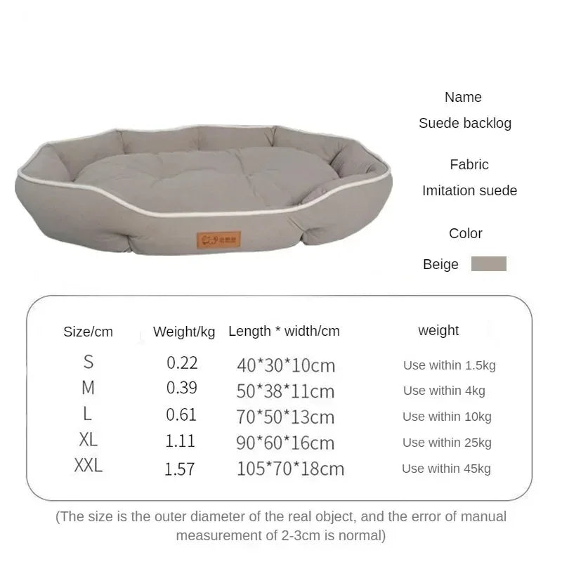 Plush Washable Dog Bed for Large & Small Dogs – Soft Breathable Pet Bed Mat for Home Use