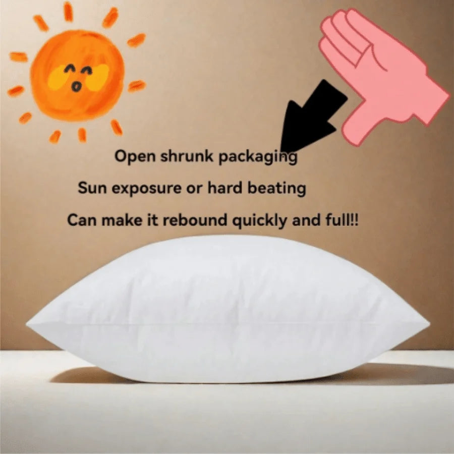 Square Pillow Core | Cushion Insert for Sofa & Bed Pillow Covers