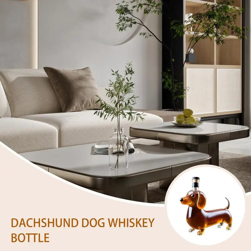 Dachshund Decanter Bottle | Whiskey & Liquor Decor