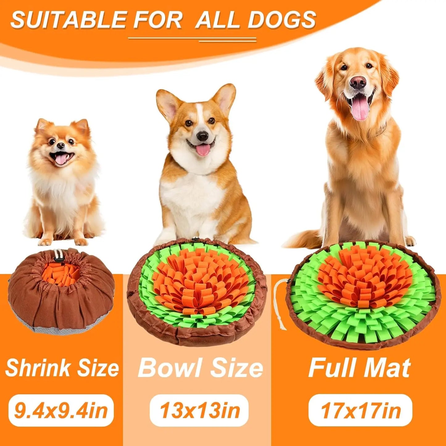 Pet Snuffle Mat for Dogs & Cats – Interactive Slow Feeder Game