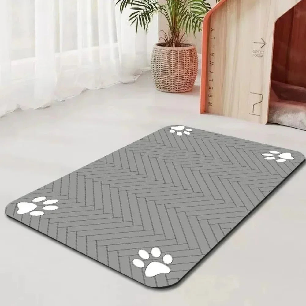 Absorbent Pet Feeding Mat for Dogs & Cats – Waterproof, Anti-Slip, Quick-Dry Bowl Placemat