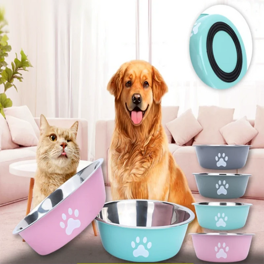 High Quality Stainless Steel Pet Bowls | Anti-Knock Dog Bowls