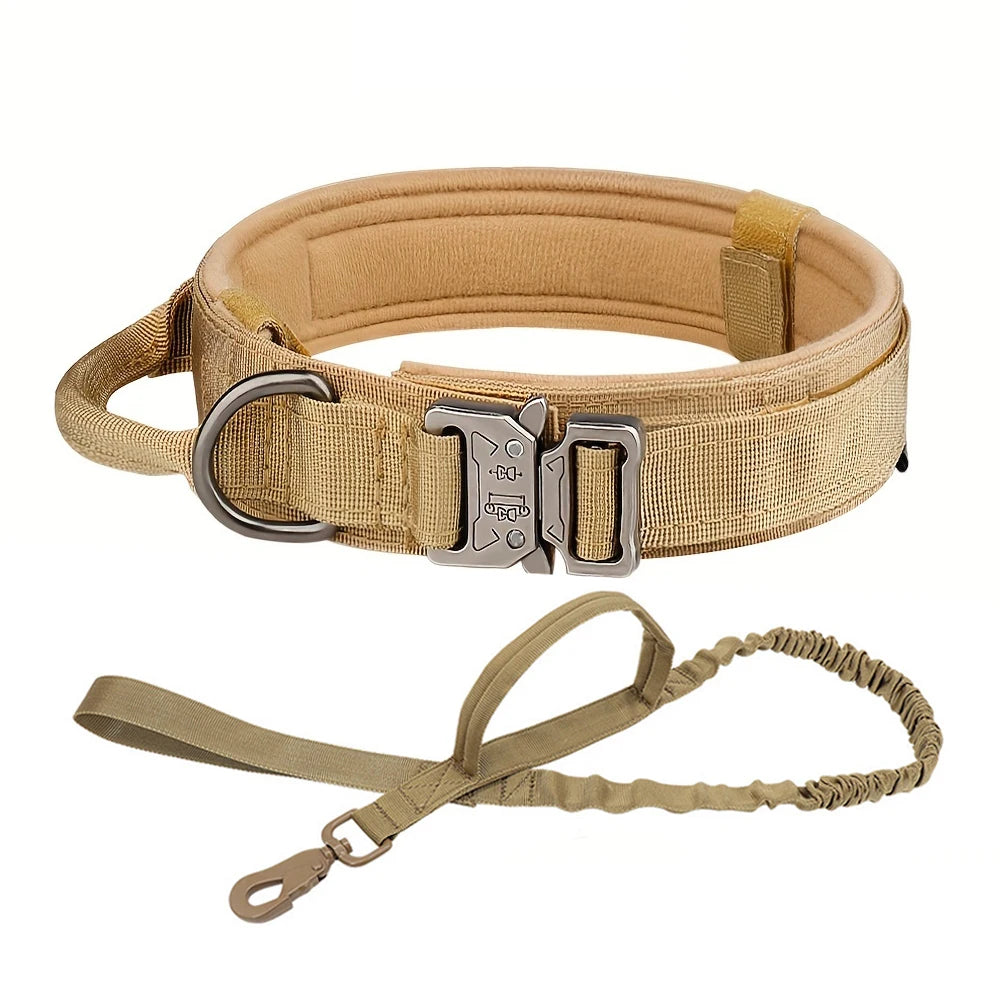 Tactical Dog Training Collar & Leash Set | Heavy Duty Control Collar