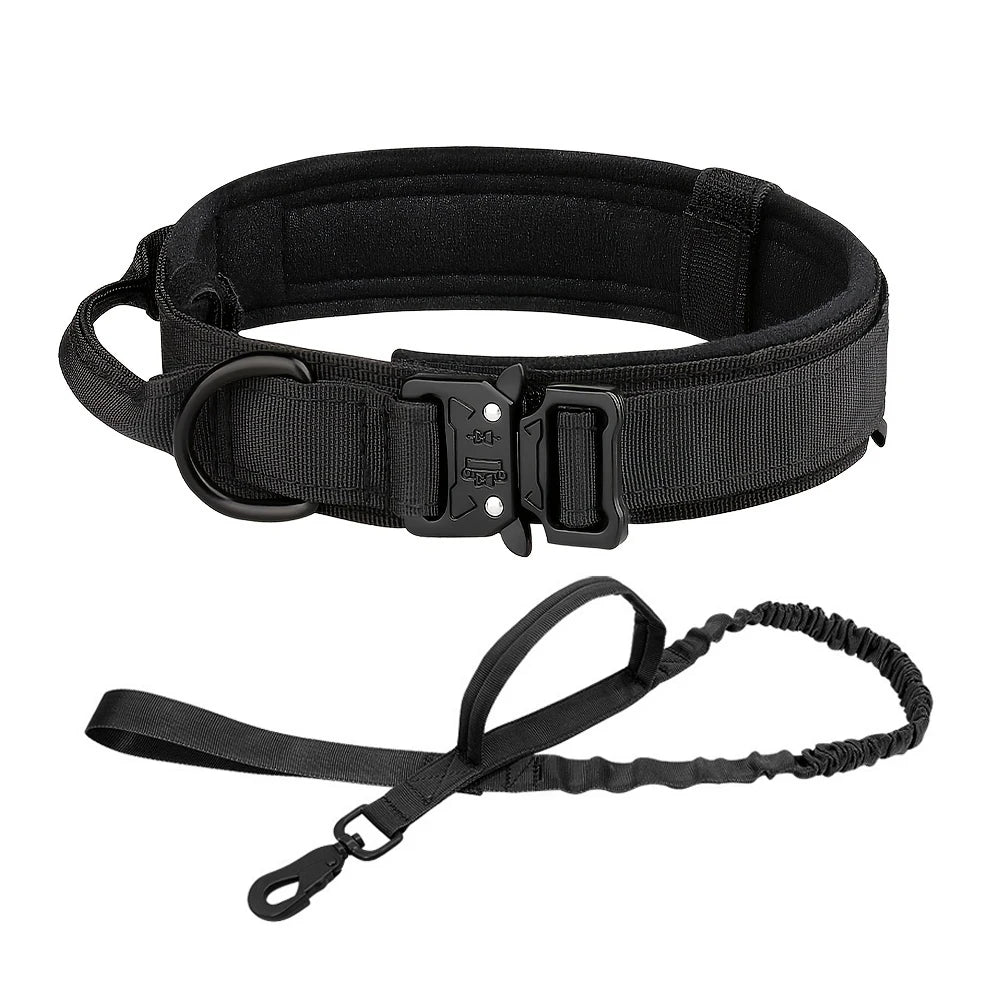 Tactical Dog Training Collar & Leash Set | Heavy Duty Control Collar