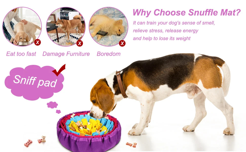 Pet Snuffle Mat for Dogs & Cats – Interactive Slow Feeder Game
