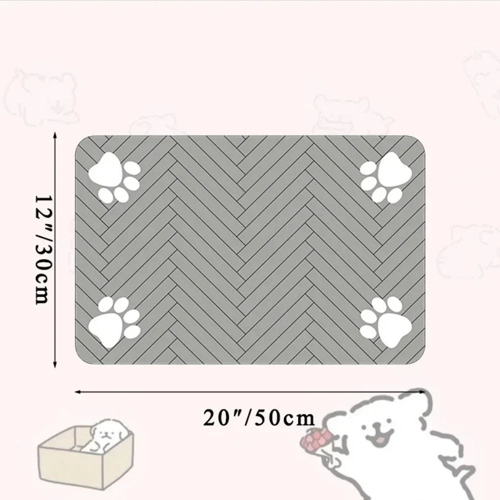 Absorbent Pet Feeding Mat for Dogs & Cats – Waterproof, Anti-Slip, Quick-Dry Bowl Placemat