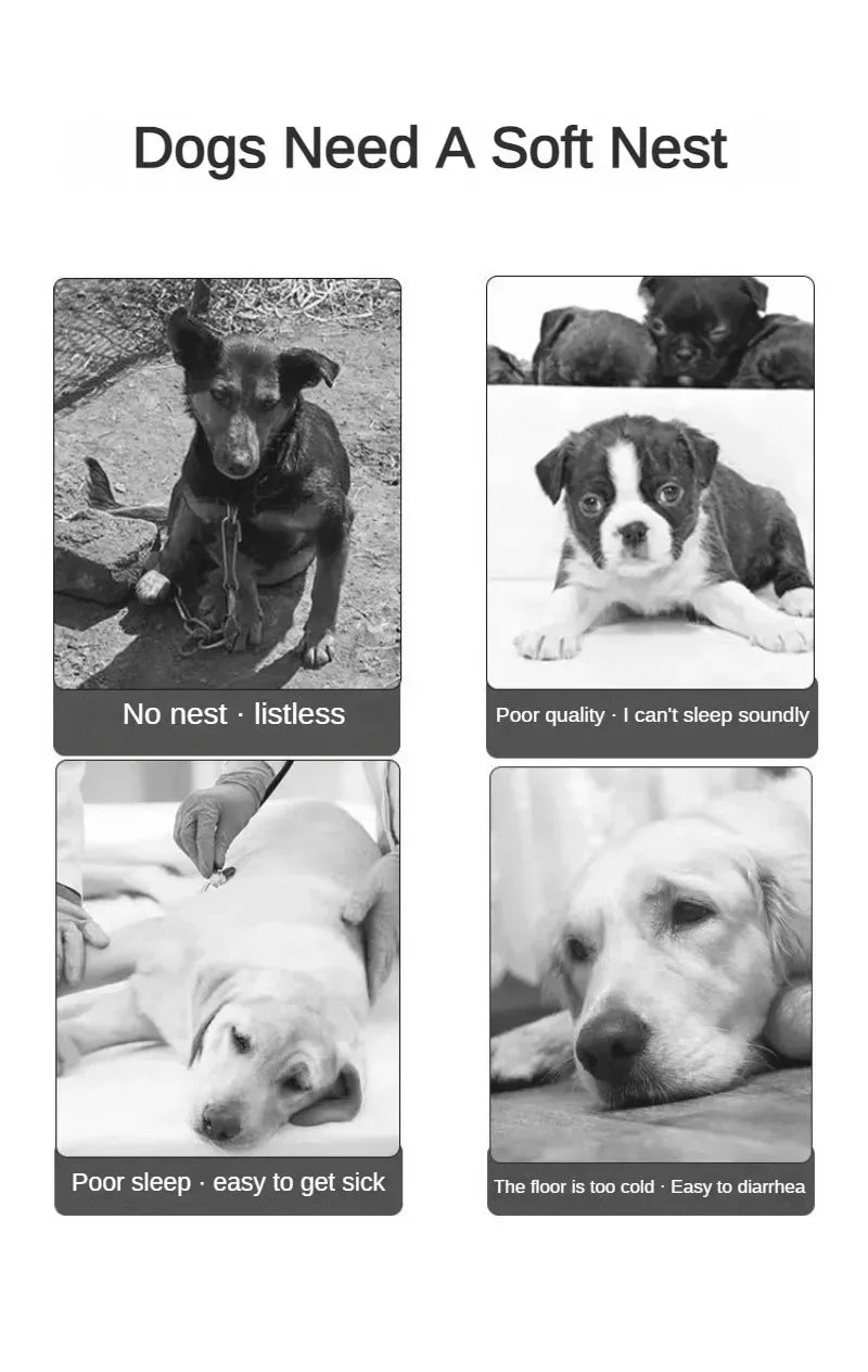 Plush Washable Dog Bed for Large & Small Dogs – Soft Breathable Pet Bed Mat for Home Use