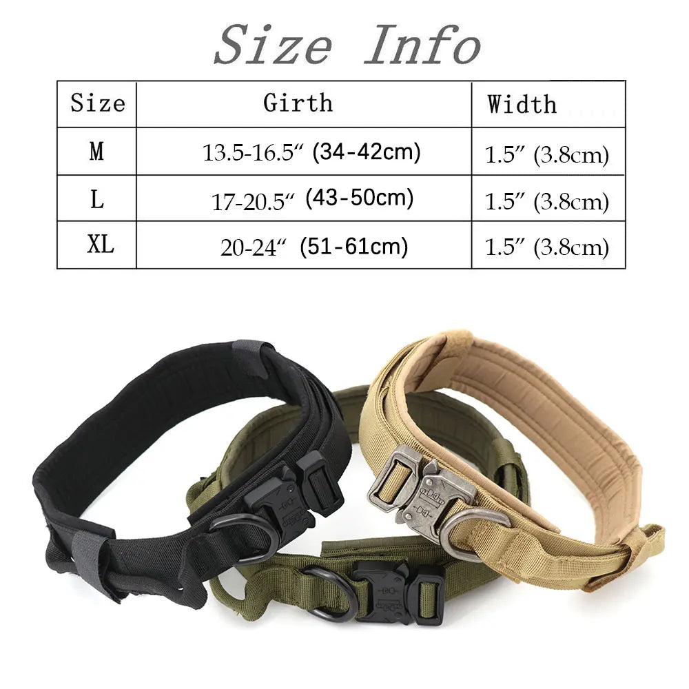 Tactical Dog Training Collar & Leash Set | Heavy Duty Control Collar